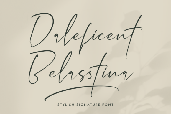 Daleficent Belasstina: A Modern Script Font for Editorial Elegance