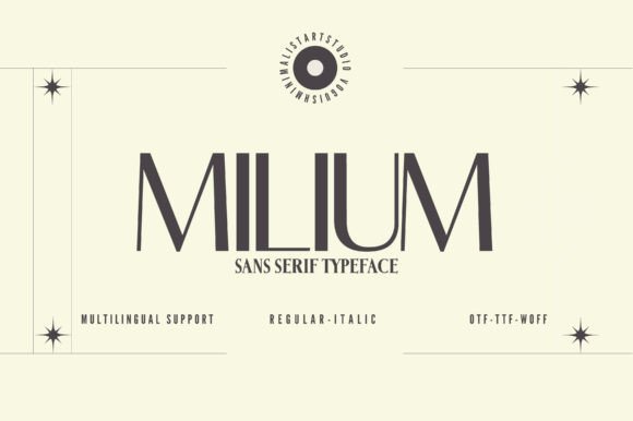Milium Sans Serif Font for Editorial Design