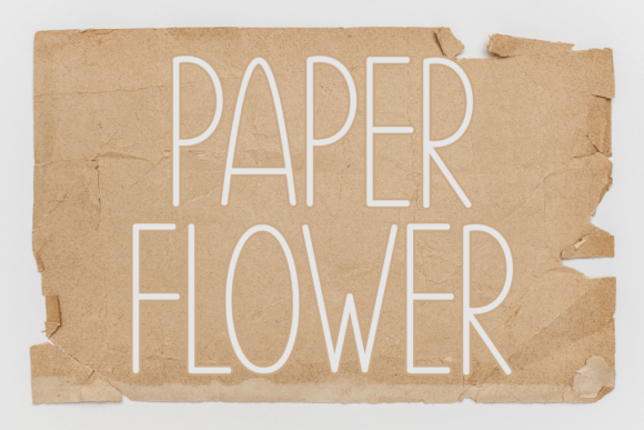 Paper Flower Font for Modern Editorial Design