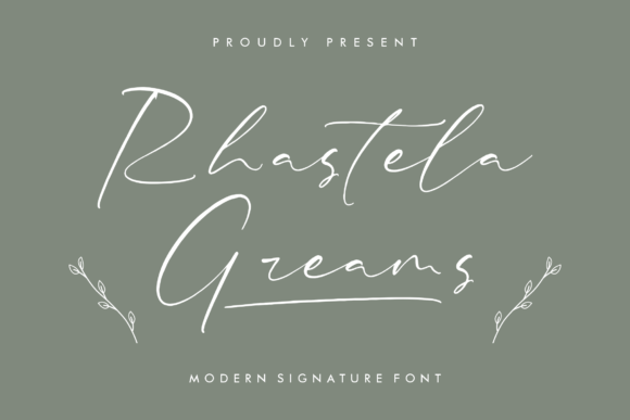 Rhastela Greams – A Modern Signature Font for Luxury Branding