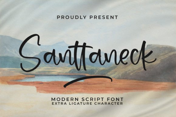 Santtaneck Font for Handmade Projects
